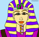 Dibujo Tutankamon pintado por yasmin