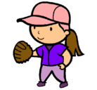 Dibujo Jugadora de béisbol pintado por inma