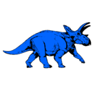 Dibujo Triceratops pintado por tintin
