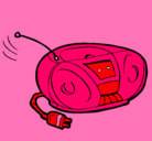 Dibujo Radio cassette pintado por rositafresita