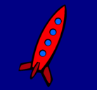 Dibujo Cohete II pintado por renata