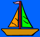 Dibujo Barco velero pintado por beatriz