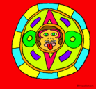 Dibujo Calendario maya pintado por irenita