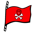 Dibujo Bandera pirata pintado por ban