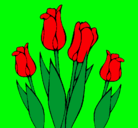 Dibujo Tulipanes pintado por catalina