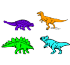 Dibujo Dinosaurios de tierra pintado por arturo