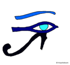 Dibujo Ojo Horus pintado por dfhasdfyh