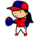 Dibujo Jugadora de béisbol pintado por DOMINIKA