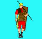 Dibujo Soldado romano pintado por Poli