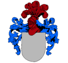 Dibujo Escudo de armas y casco pintado por enzomatia