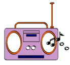 Dibujo Radio cassette 2 pintado por Lupix