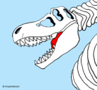 Dibujo Esqueleto tiranosaurio rex pintado por mewichigo