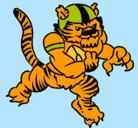 Dibujo Jugador tigre pintado por alez