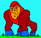 Dibujo Gorila pintado por patrick