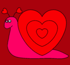 Dibujo Caracol corazón pintado por elcaracolamistoso