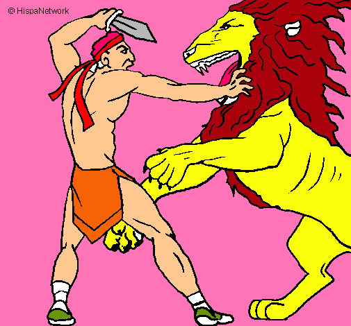 Gladiador contra león