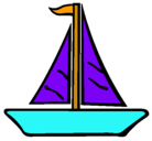 Dibujo Barco velero pintado por claudia
