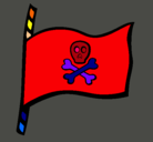 Dibujo Bandera pirata pintado por naiara