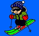 Dibujo Niño esquiando pintado por leo