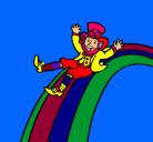 Dibujo Duende en el arco iris pintado por fran