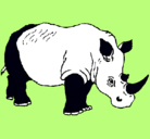 Dibujo Rinoceronte pintado por carlos