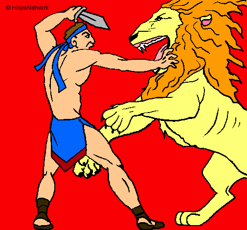 Gladiador contra león