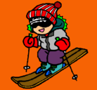 Dibujo Niño esquiando pintado por JAIROMIGUELC.V.