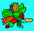 Dibujo verduras pintado por francescsca