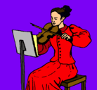 Dibujo Dama violinista pintado por Raven