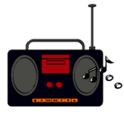 Dibujo Radio cassette 2 pintado por sydfyayaidregaifgaidga