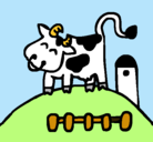 Dibujo Vaca feliz pintado por margarita