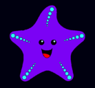 Dibujo Estrella de mar pintado por kelly