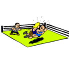 Dibujo Lucha en el ring pintado por jacksuagerv/sbigshow