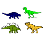 Dibujo Dinosaurios de tierra pintado por dinosaurios