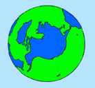 Dibujo Planeta Tierra pintado por sebas