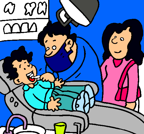 Niño en el dentista