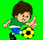 Dibujo Chico jugando a fútbol pintado por AnaPaola