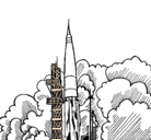 Dibujo Lanzamiento cohete pintado por ziggler