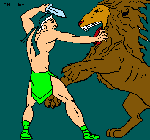 Gladiador contra león