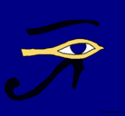 Dibujo Ojo Horus pintado por cris