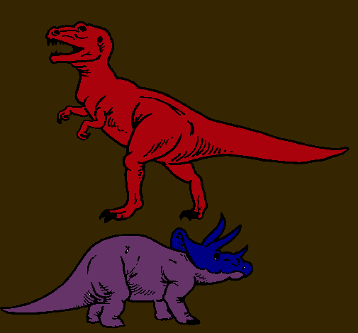 Triceratops y tiranosaurios rex