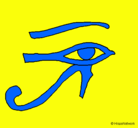 Dibujo Ojo Horus pintado por asfirman