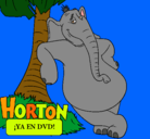 Dibujo Horton pintado por horton