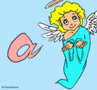 Dibujo Ángel pintado por lauravalentina