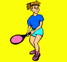 Dibujo Chica tenista pintado por Amanda