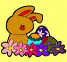 Dibujo Conejito de pascua pintado por sairaontiveros