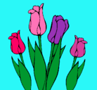 Dibujo Tulipanes pintado por MARIADEJESUS