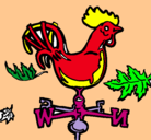 Dibujo Veletas y gallo pintado por julicecy