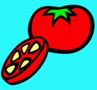 Dibujo Tomate pintado por MICAELAC.