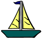 Dibujo Barco velero pintado por valen